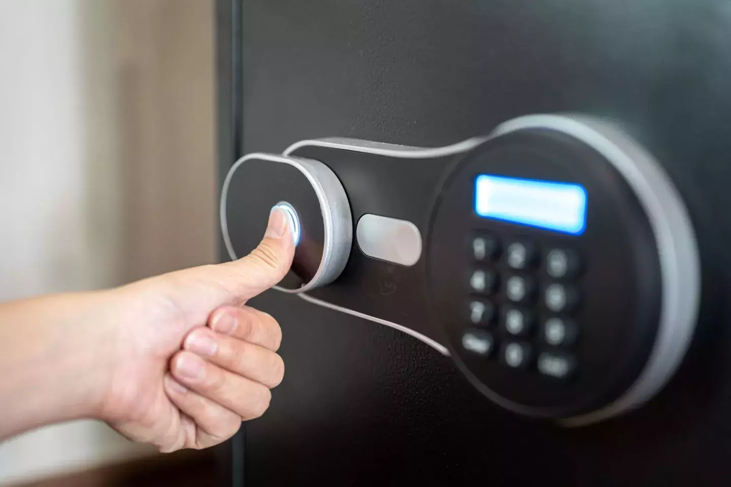 biometric scanning on a safe